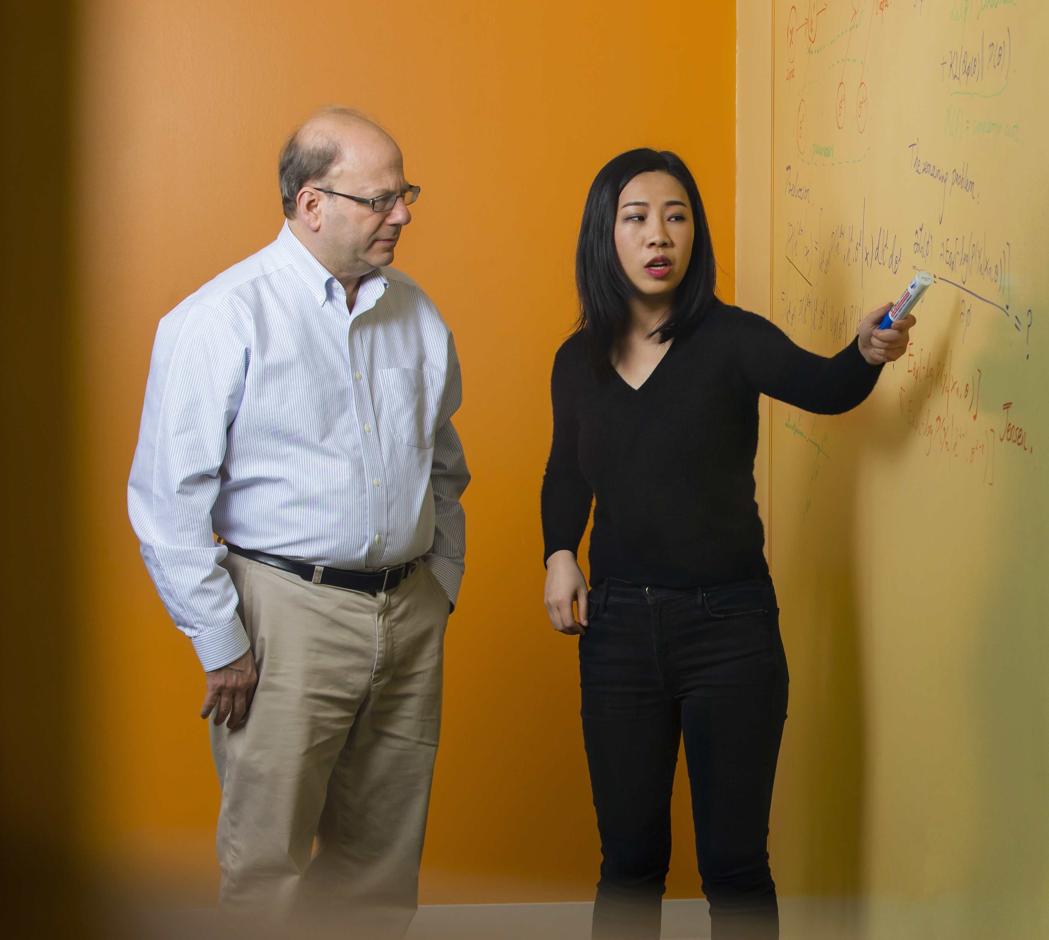 University of Maryland computer science faculty members David Jacobs (left) and Furong Huang (right) are part of the new Center for Machine Learning. Jacobs is an expert in computer vision and is the center’s interim director; Huang is conducting research in neural networks. Photo: John T. Consoli. Click image to download hi-res version.