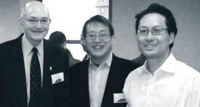 L-R: Ed Ott, Paul So, and Keeyeol Nam at the CMNS Alumni Networking Reception in New York. Click image to download hi-res version.