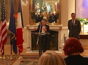 Rita Colwell (left) at the Legion of Honor ceremony with Gérard Araud, Ambassador of France to the United States. Photo: Lee Tune, University of Maryland (Click image to download hi-res version.)