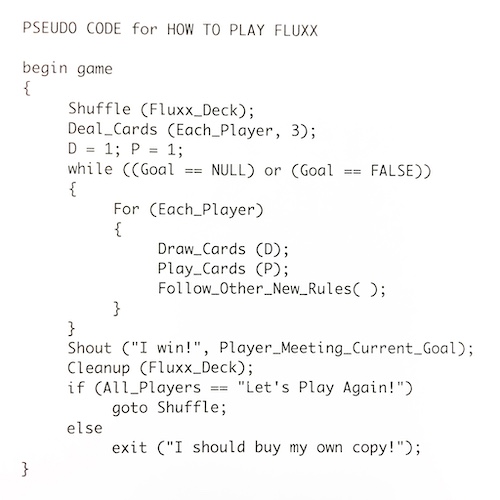 Fluxx Pseudo Code